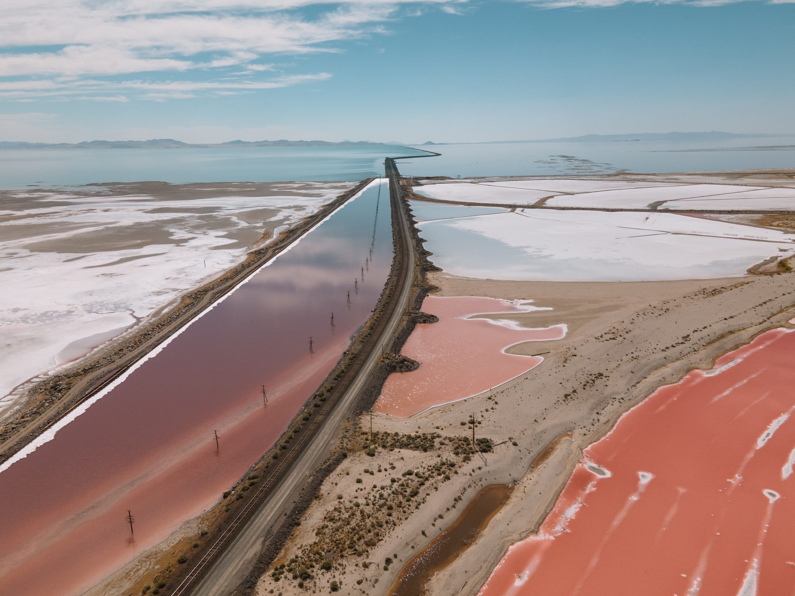 the great salt lake from above