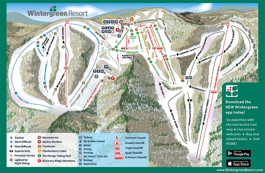 Wintergreen Trail Map