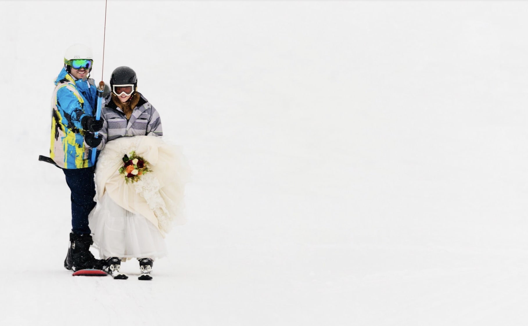 Ski wedding
