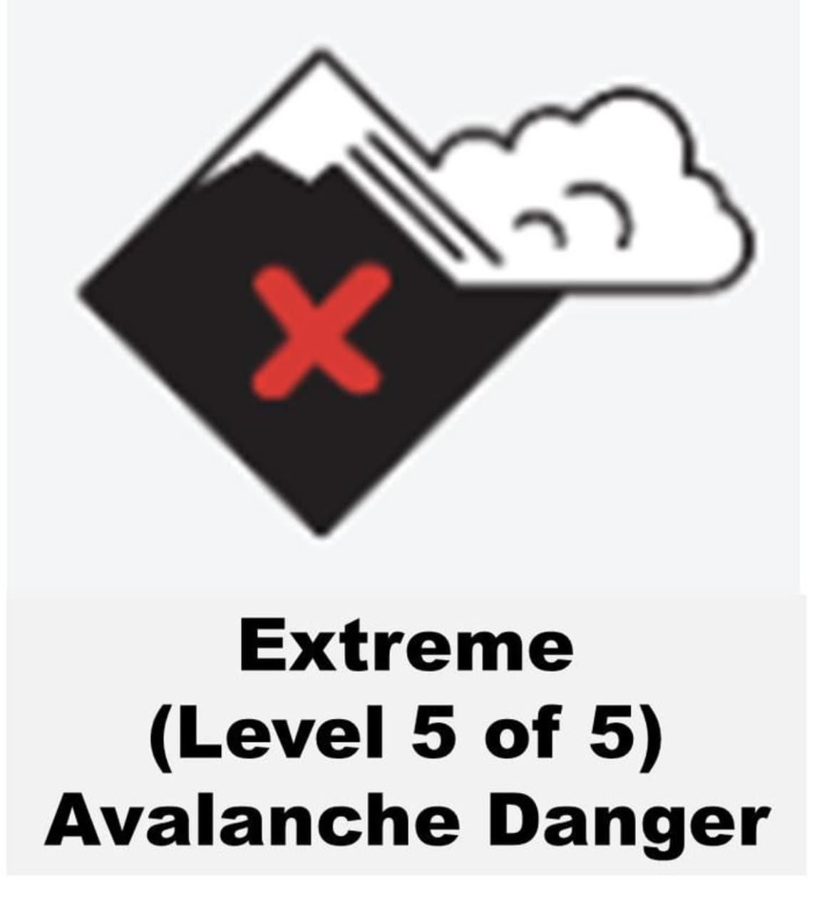 Level 5 avalanche warning