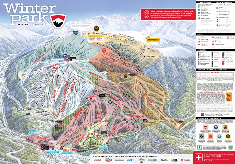 Winter Park Trail Map.