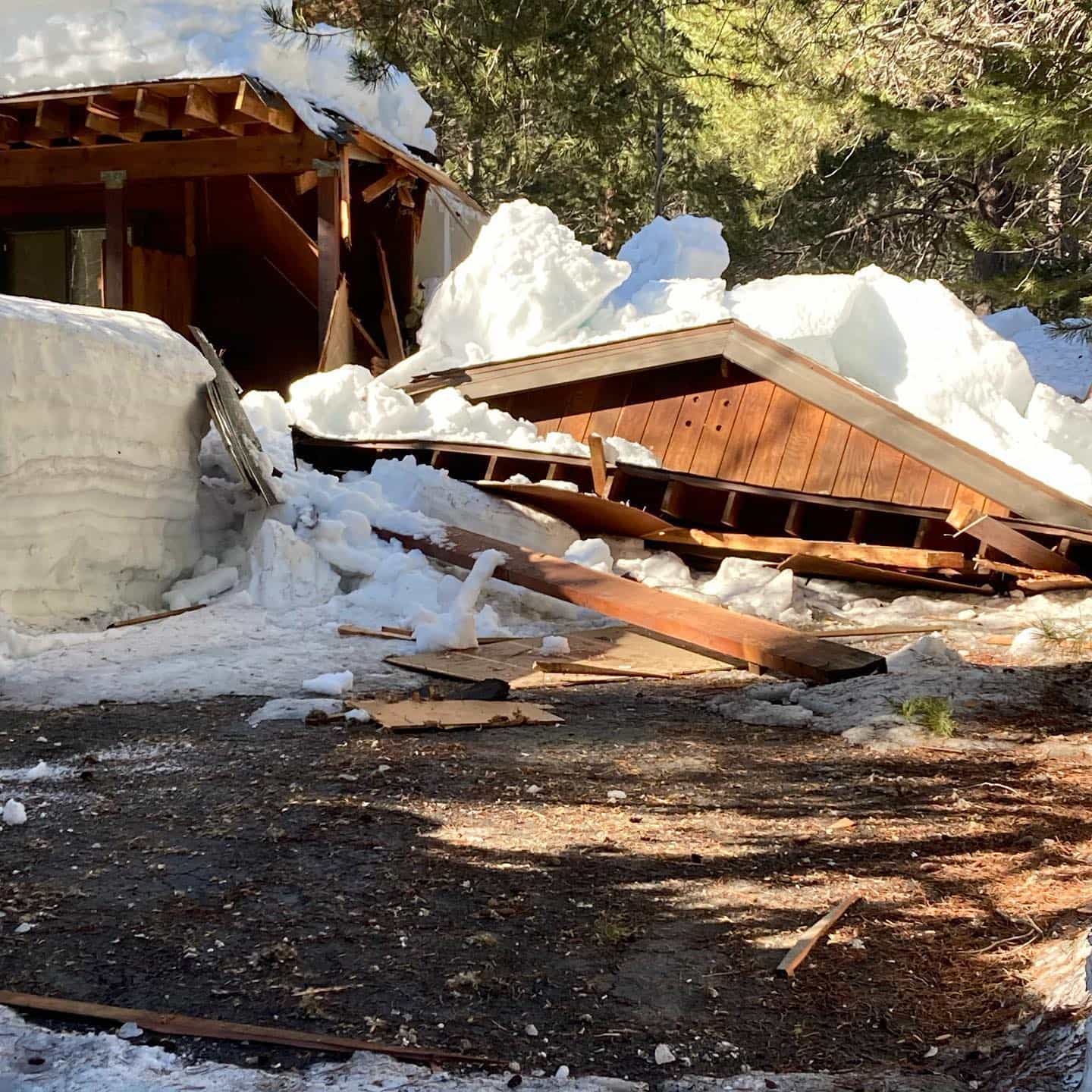 PHOTOS] House in Tahoe Area, California, Collapses Under Weight of Snow -  SnowBrains