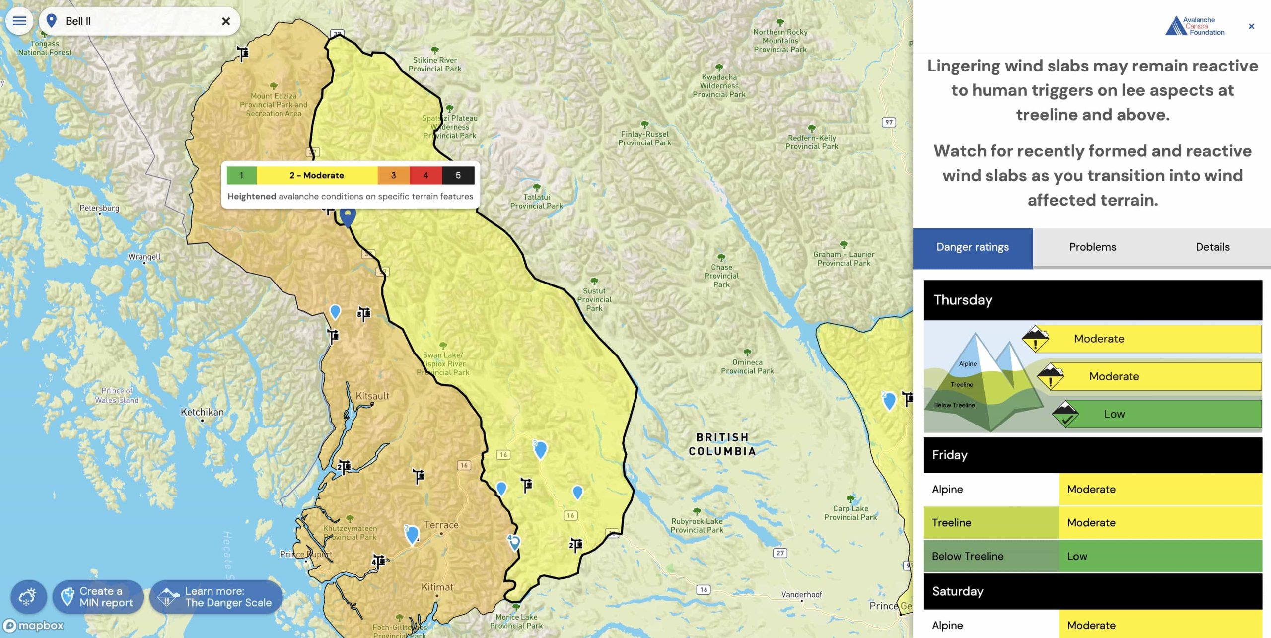 avalanche, canada, forecast