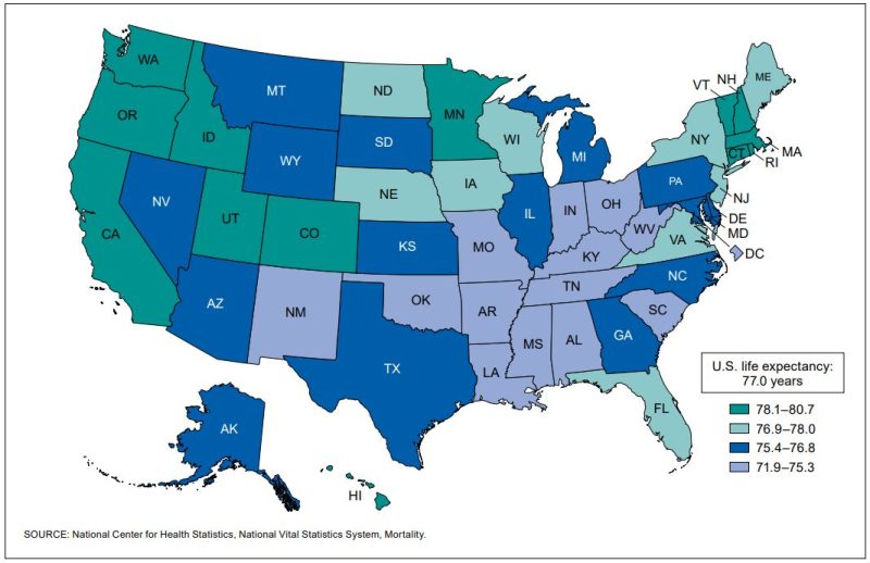 Life Expectancy Map