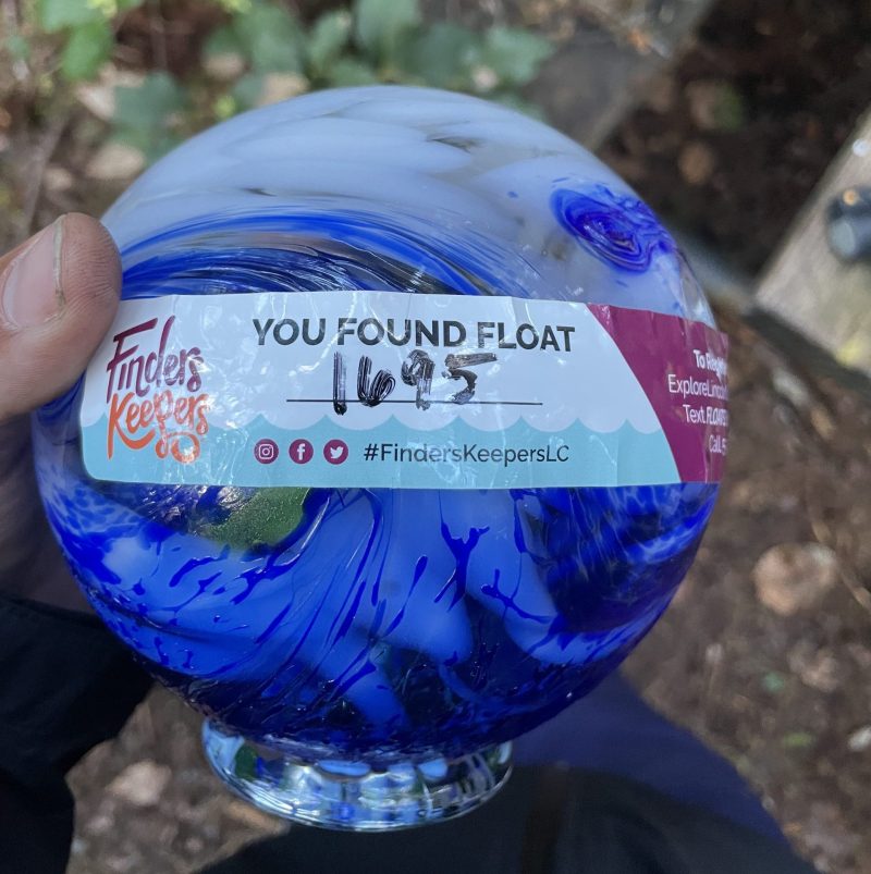 Finders Keepers glass float