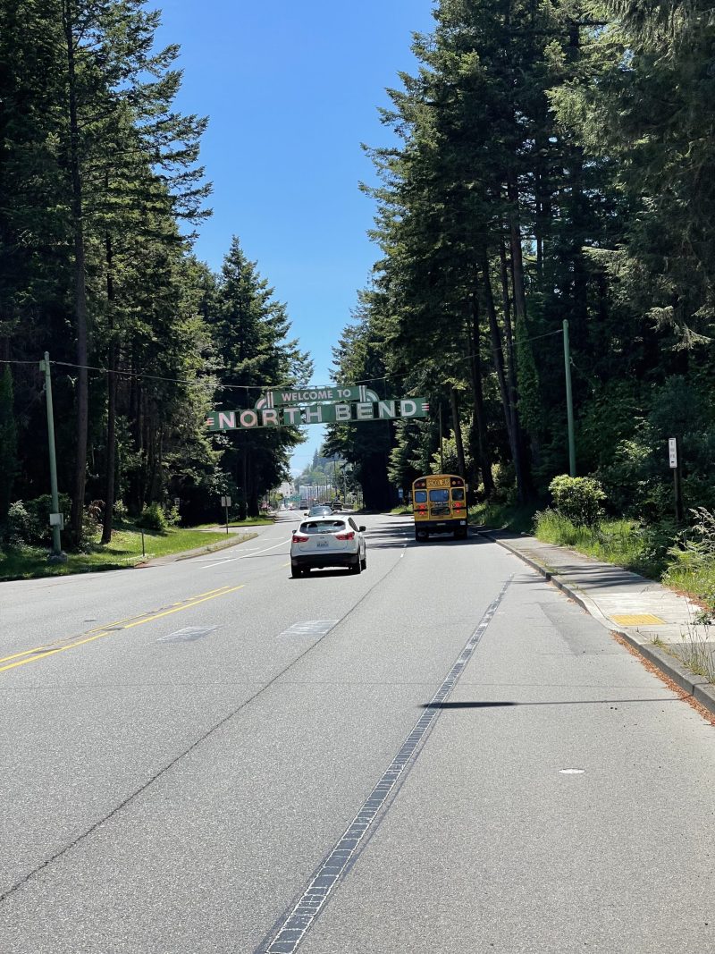 Rolling into North Bend. Photo Credit: Luke Guilford