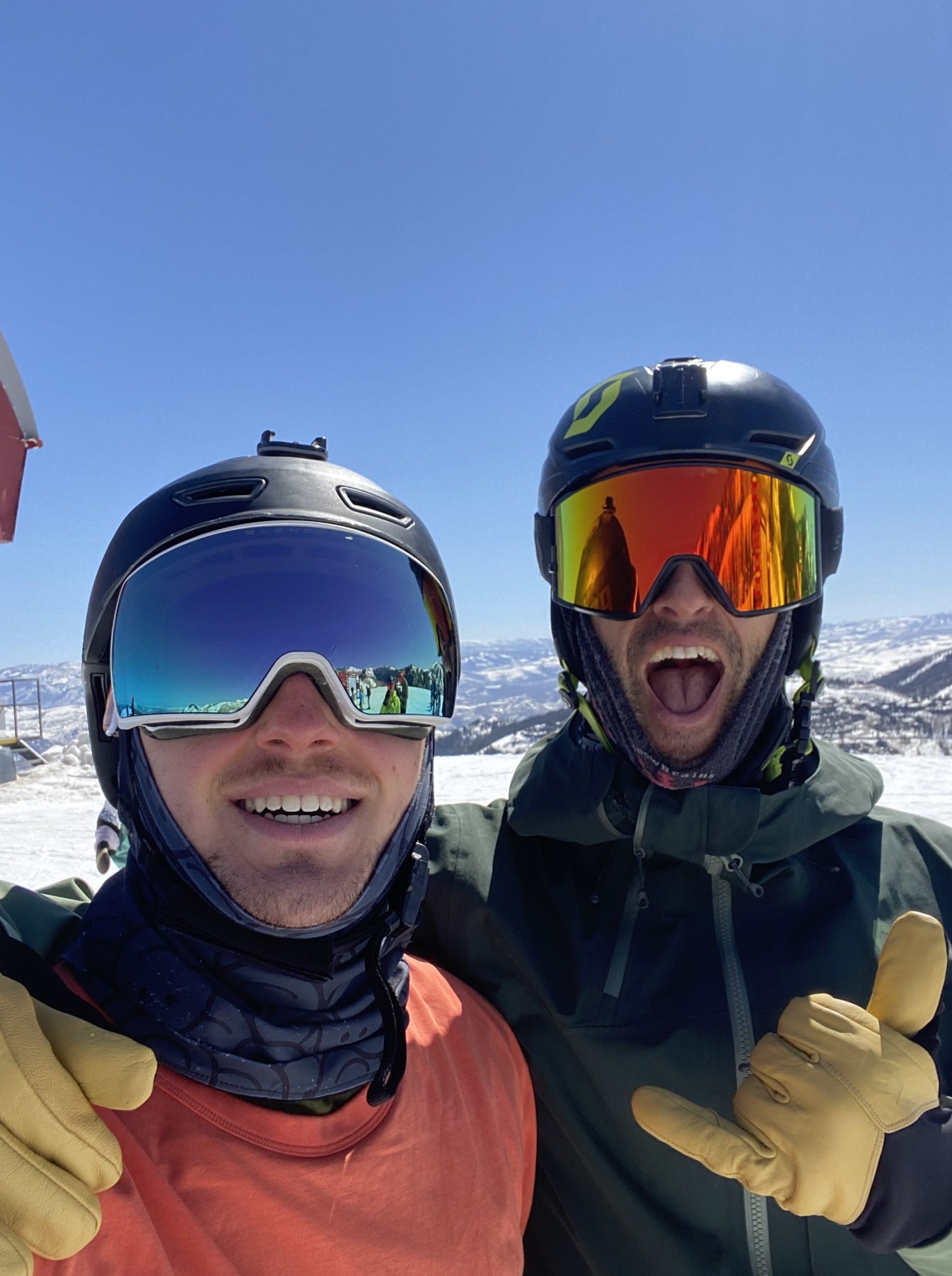 Selfie from the top of Crescent chairlift at Park City 