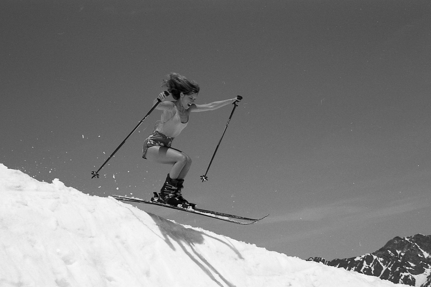 bathing suit skiing snowbird