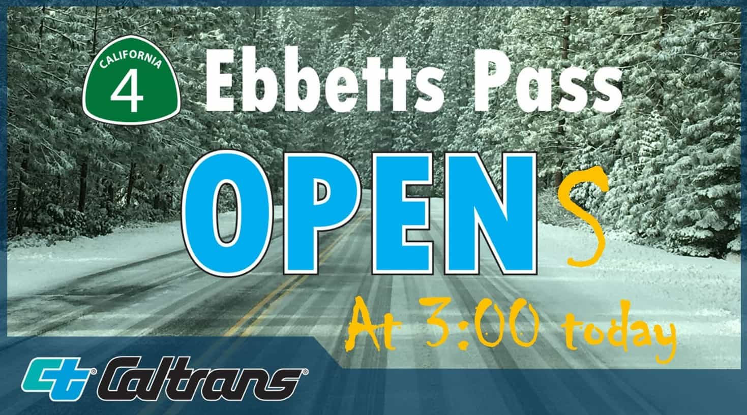 ebbetts Pass, open, california
