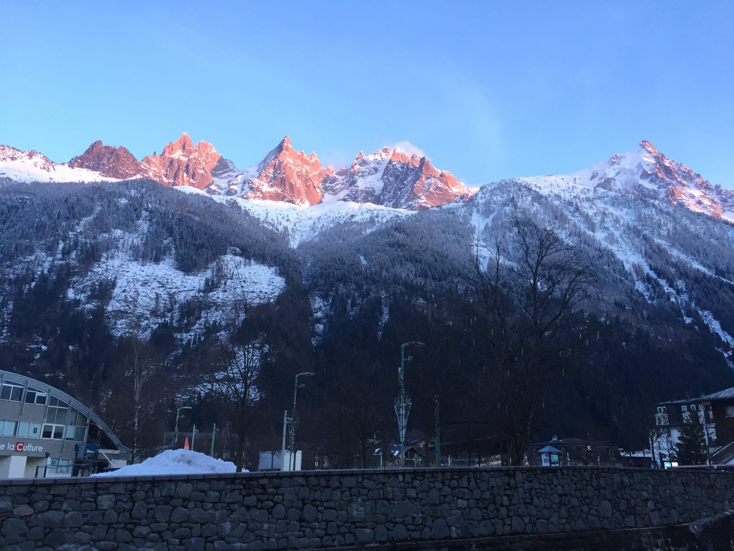 Aiguille du Midi at twilight, Chamonix