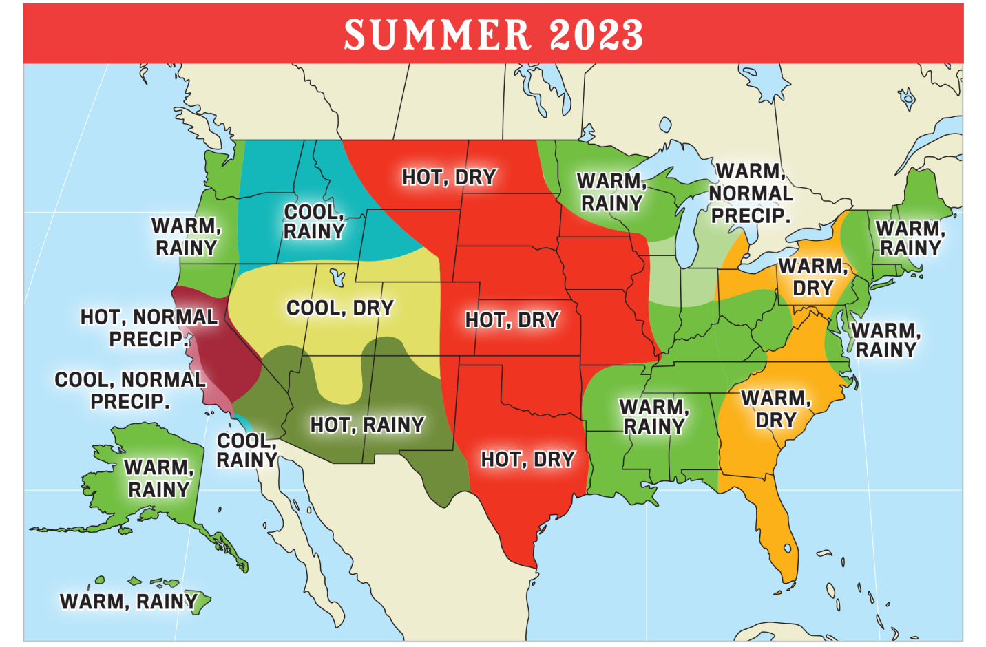 old farmer's almanac, summer 2023 forecast