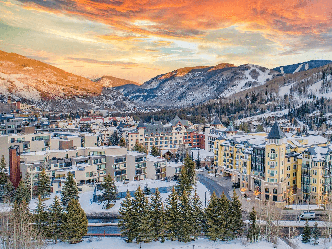 Vail Colorado During a Sunrise