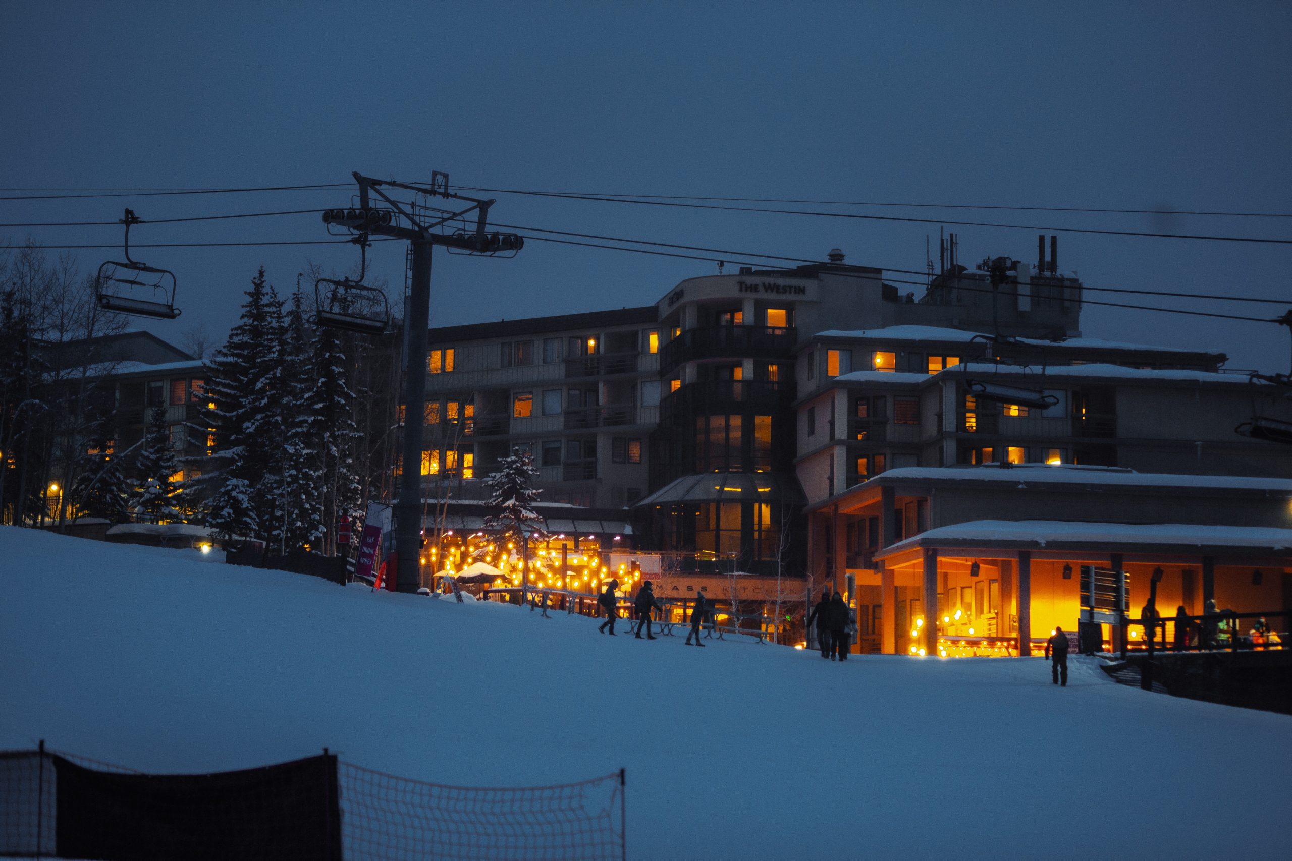 snowmass village night time