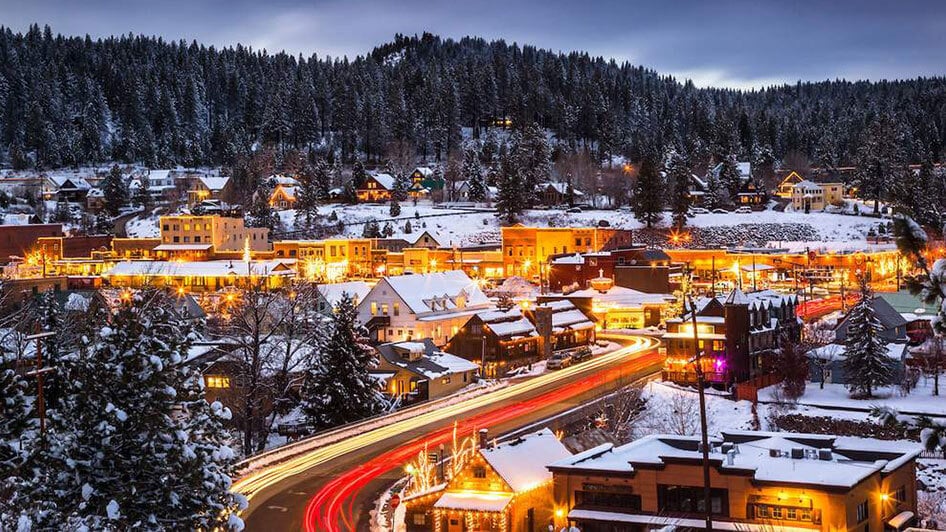 snow covered Truckee, CA