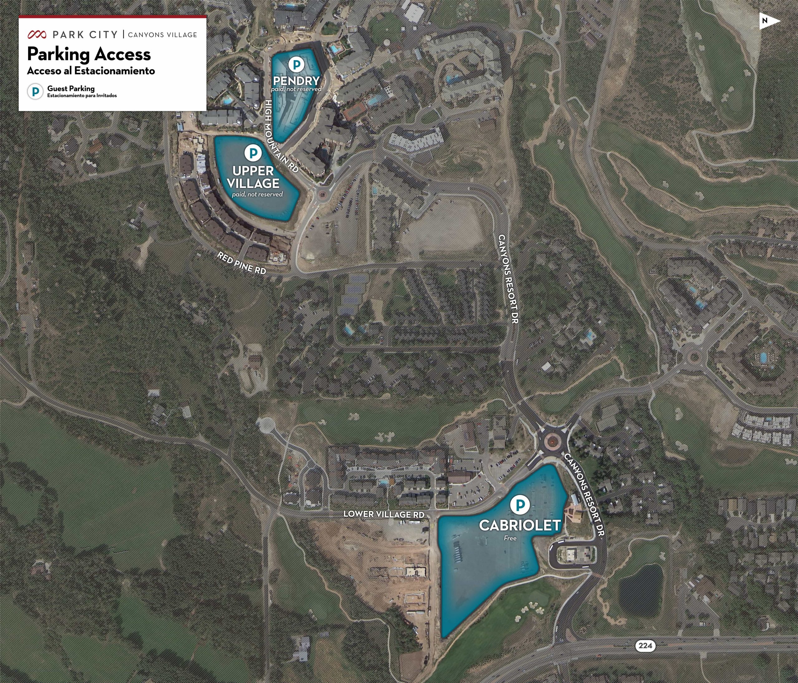 Canyons Village parking map