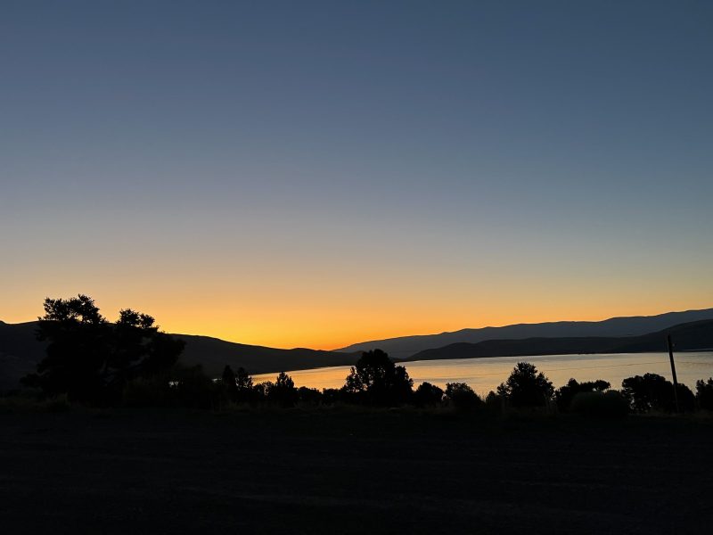 Topaz lake sunrise