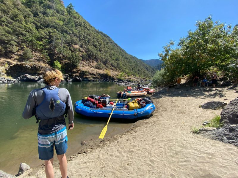 Taking a break from the mighty Rogue River. Photo Credit: Tributary Whitewater