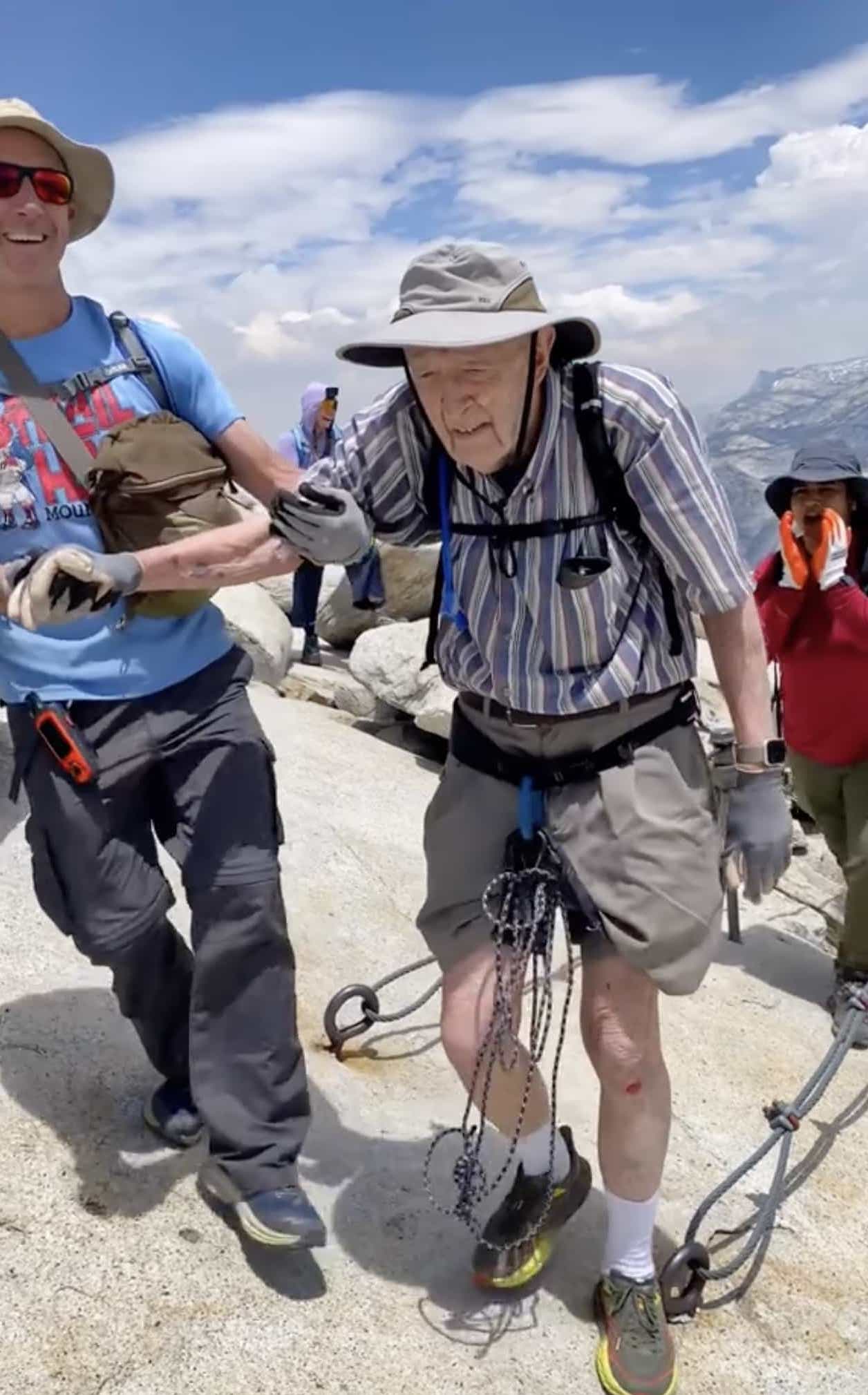 Everett Kalin reaches the summit of Half Dome. Credit: Tiktok