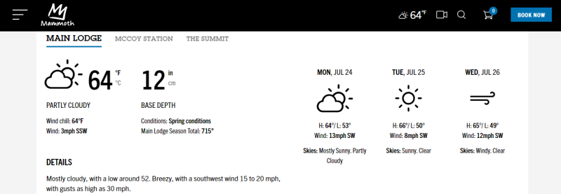 Mammoth Snow Number