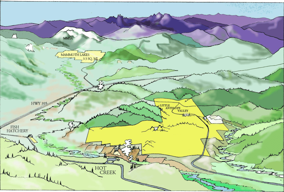 No Hot Creek Mine map