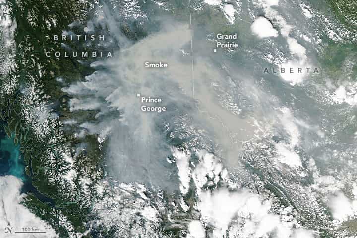 nasa, wildfires, canada, british Columbia