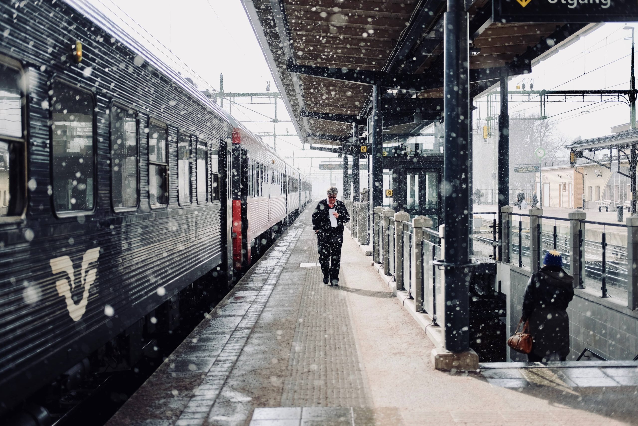 train at a train station