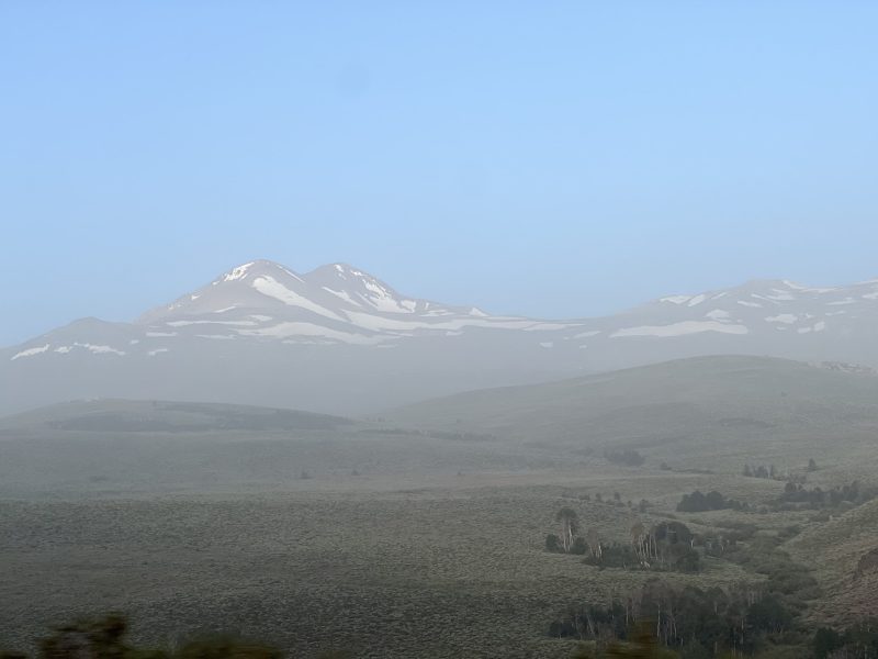 Snowy foggy Mountains 