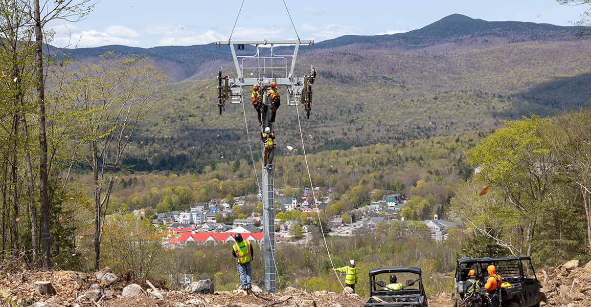 chairlift towers