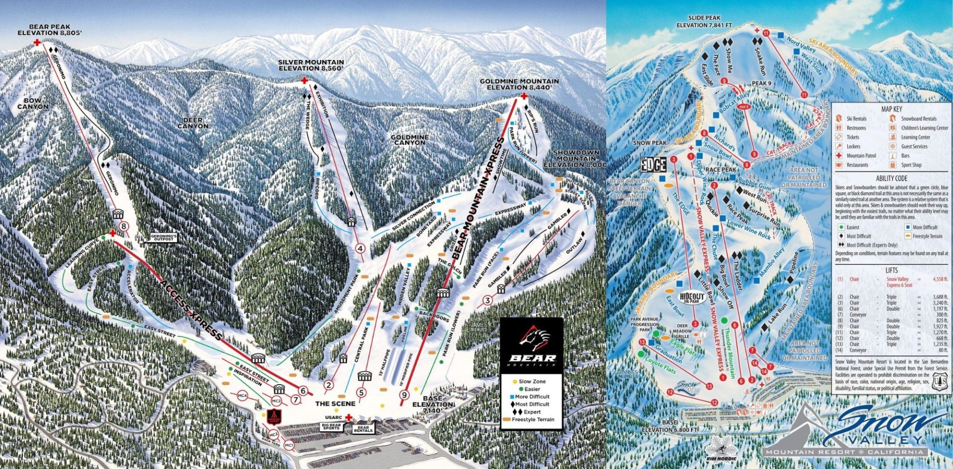 Winter Trail Map Tumbler – Big Bear Mountain Resort