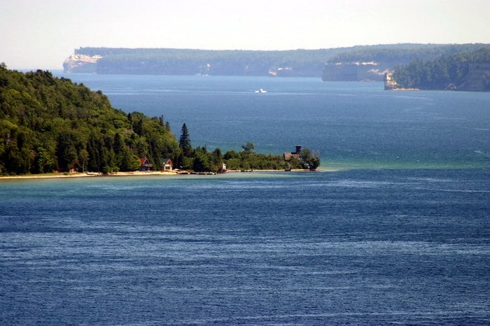 coastline of a lake