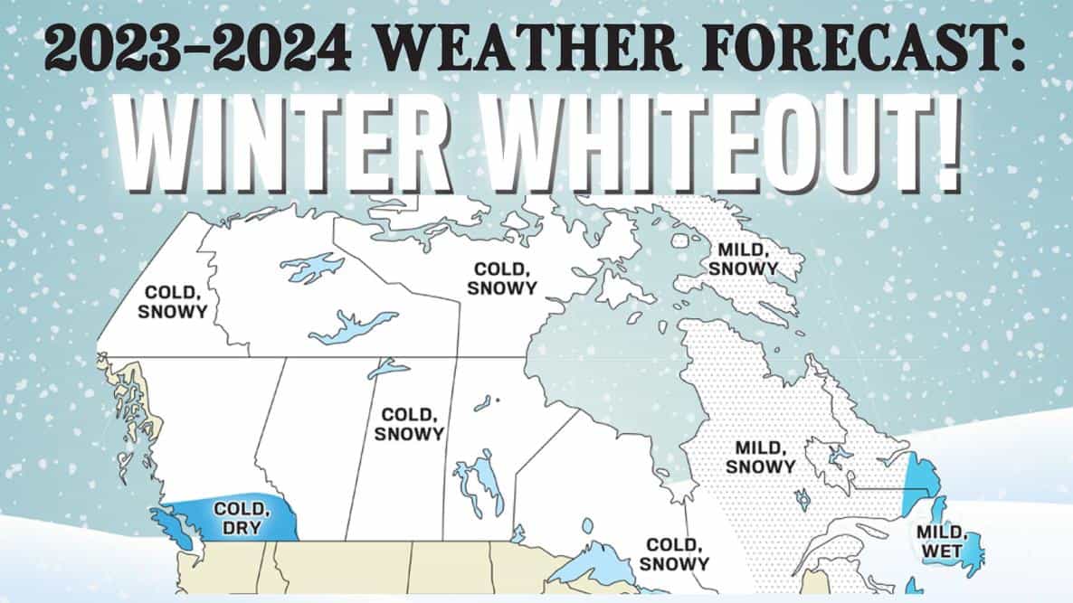 Old Farmer's Almanac Canada Winter Forecast for 2023-2024: Bone