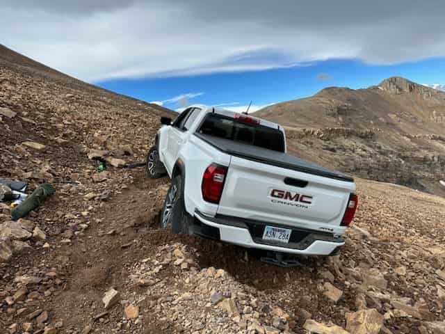 truck stuck, colorado 14er,