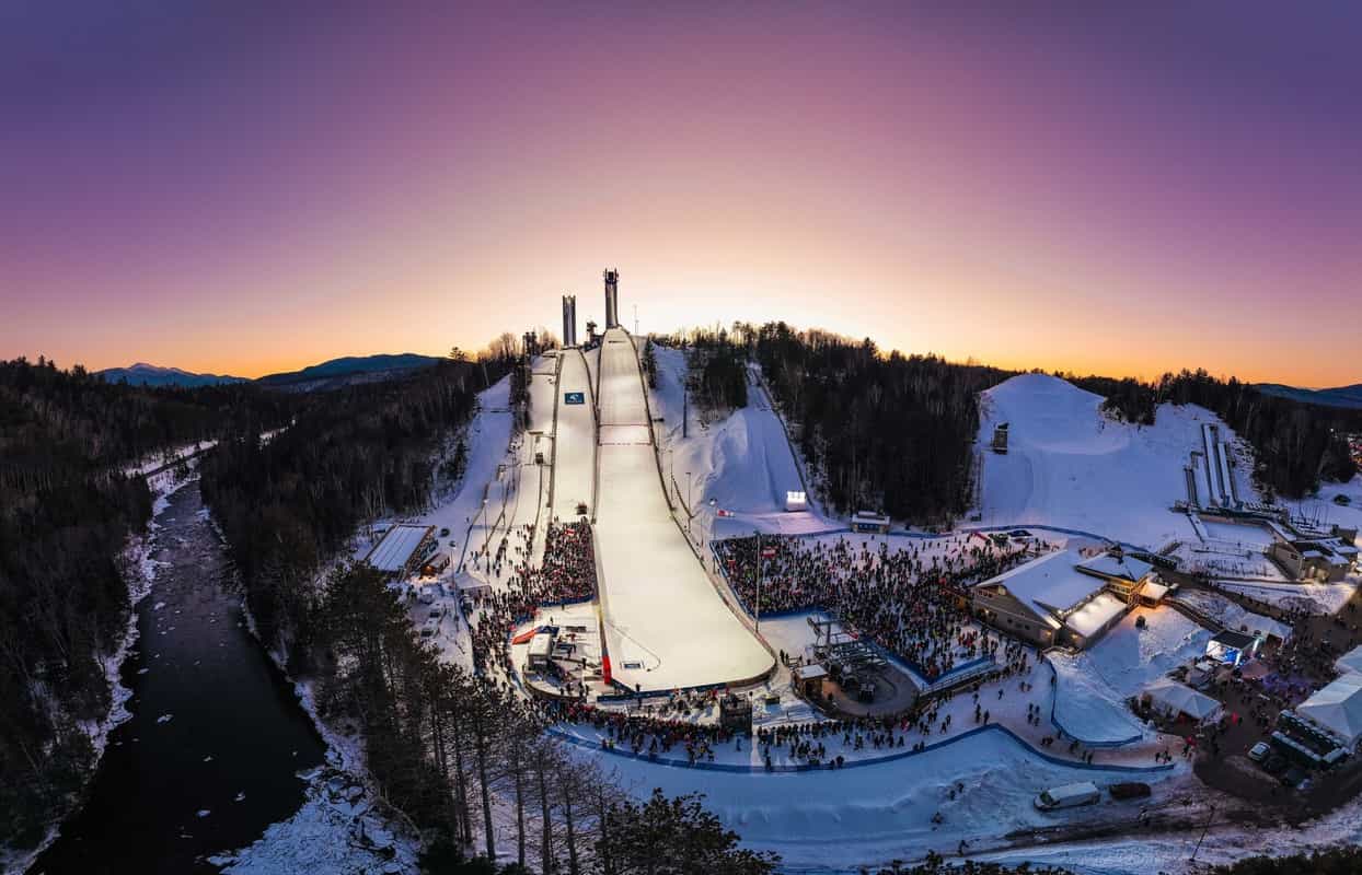 Olympic Jumping Complex,Event, world cup ski jumping, sunset, groups, crowd, OJC