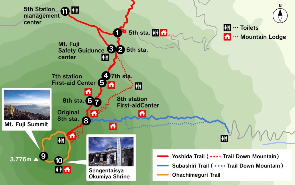 Mount Fuji Map