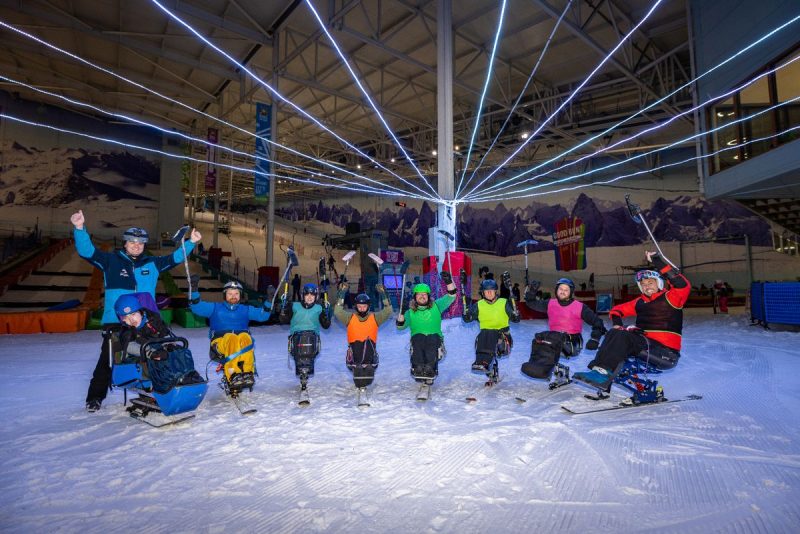 Sit skiers break world record