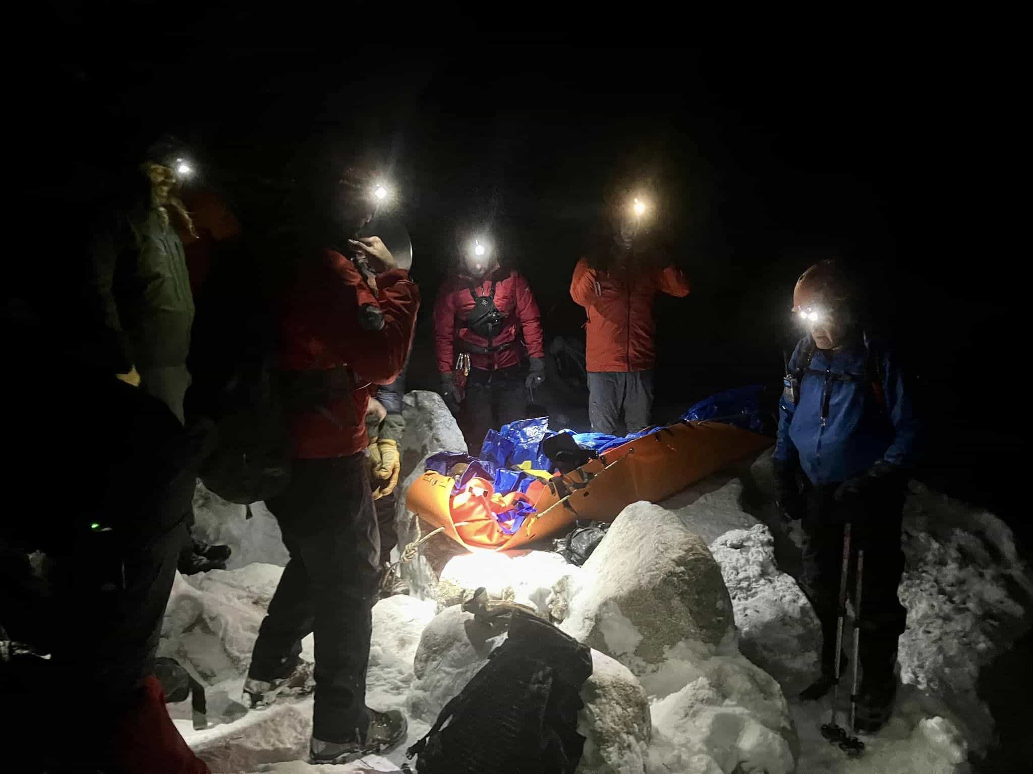 hiker rescued in snowstorm