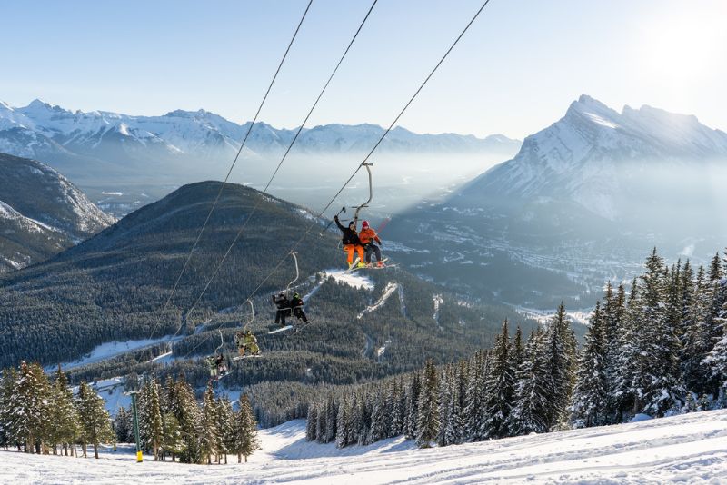 Canada Ski Season Start in Banff- Norquay Ski Lift