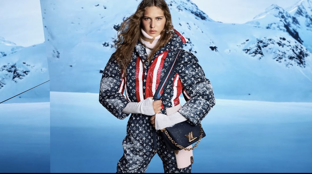 Louis Vuitton Blue Flower Monogram Puffer Jacket