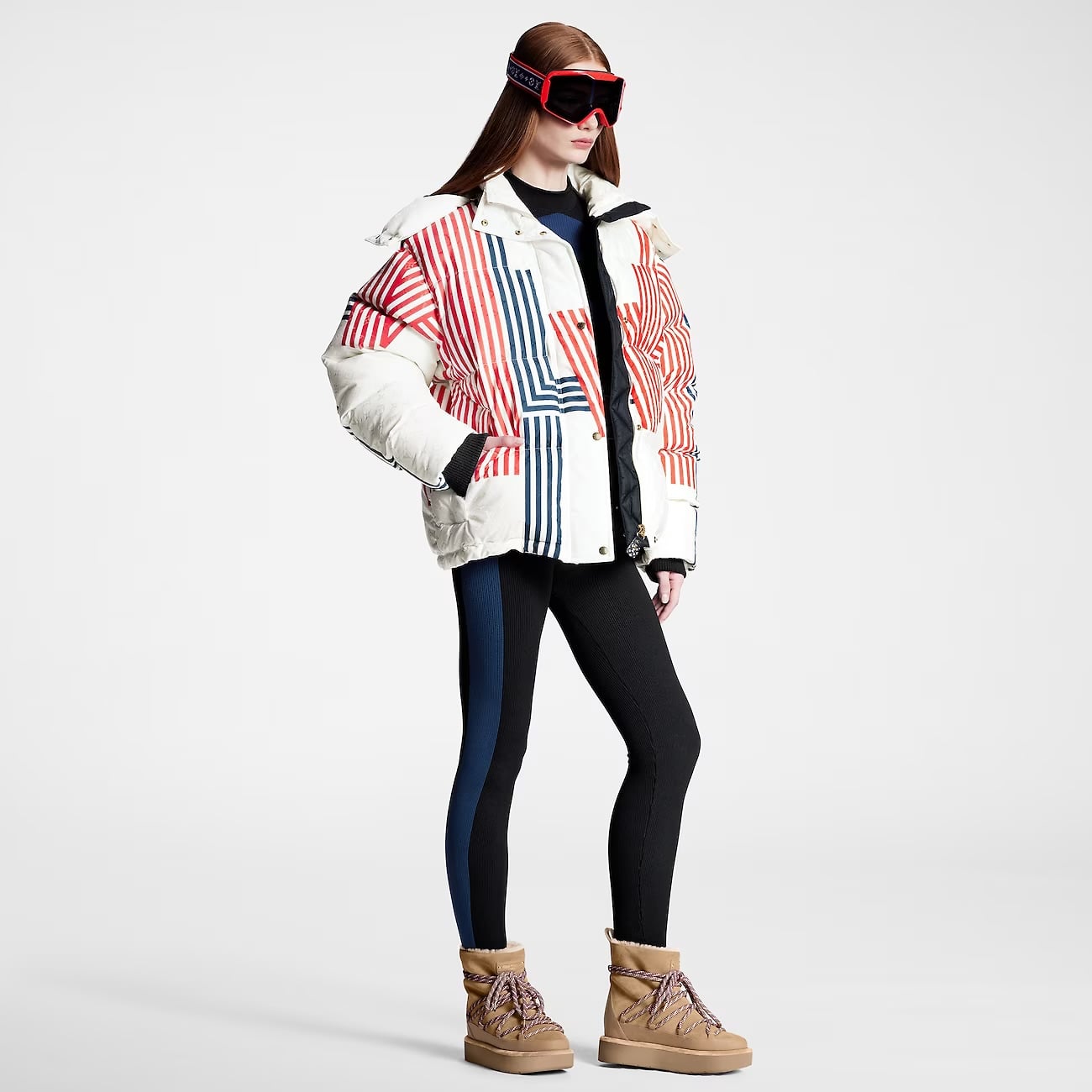 Louis Vuitton Blue Flower Monogram Puffer Jacket