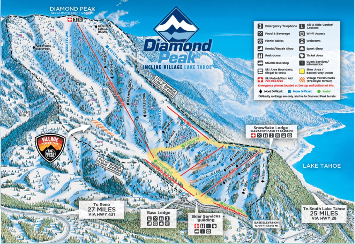 Map of Diamond Peak