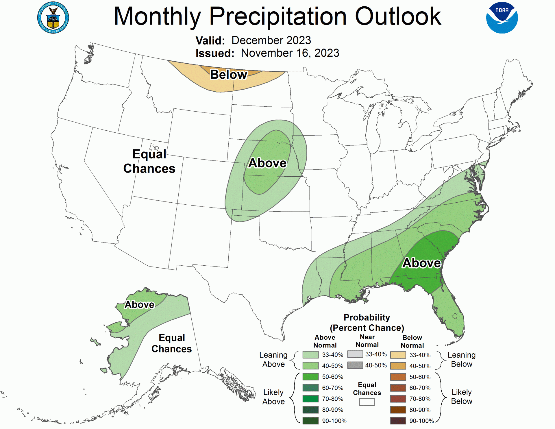 December 2023 precipitation outlook