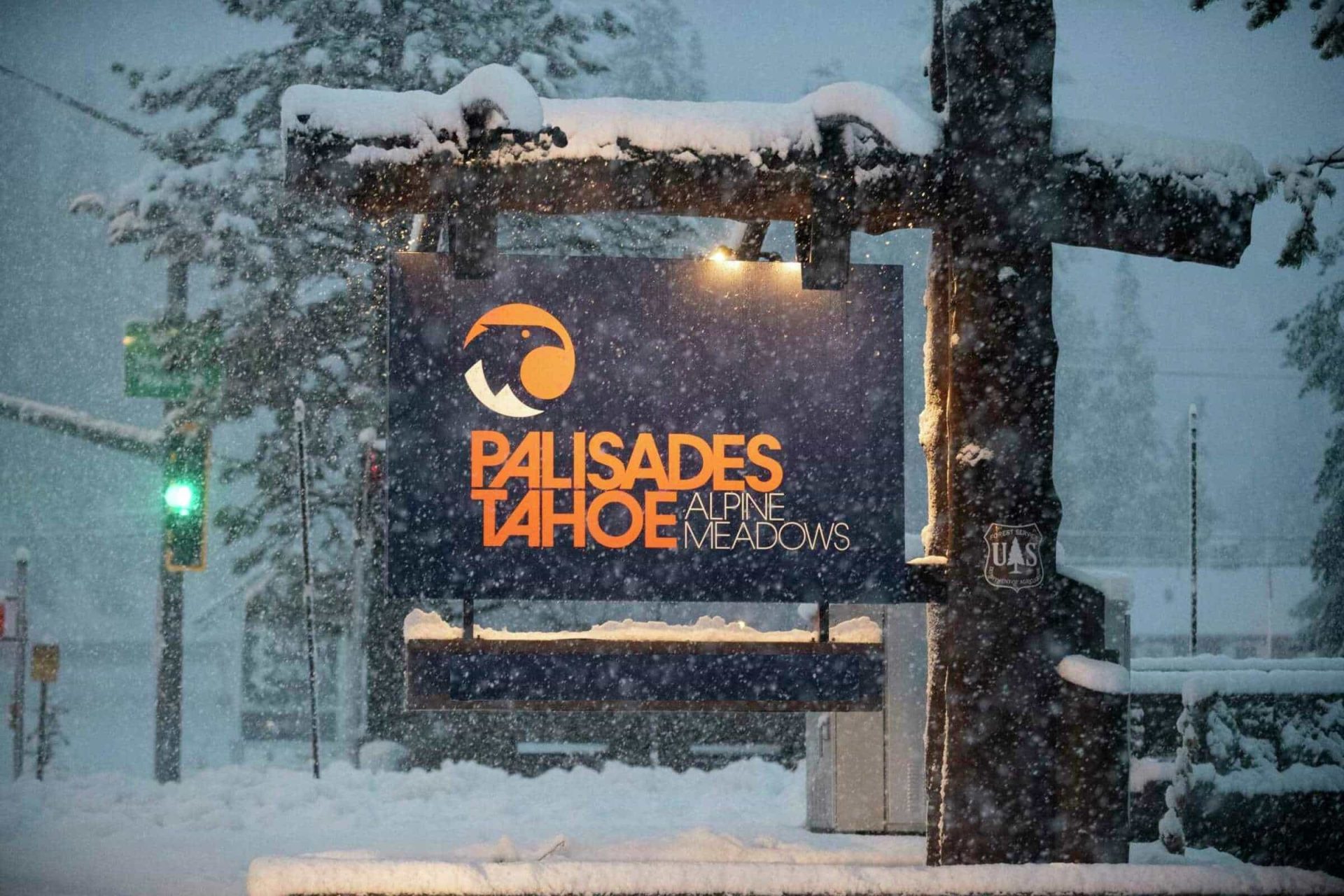 alpine meadows base area sing in the snow, Palisades Tahoe employee killed