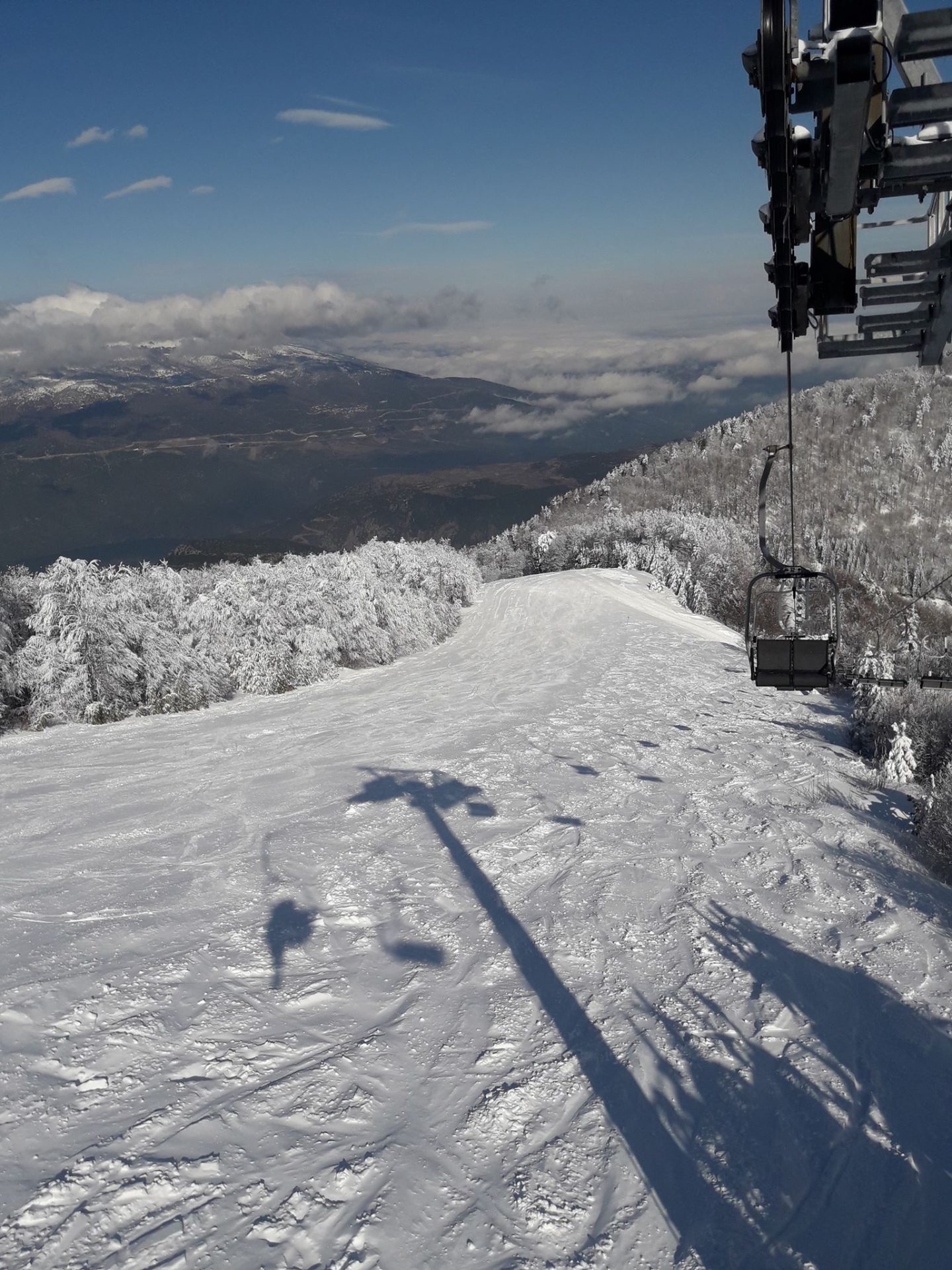 ski lift in greece