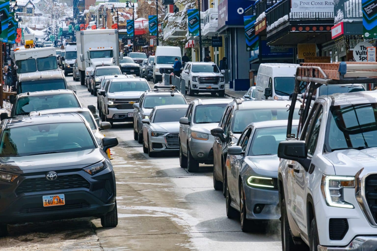 park city overrun with traffic