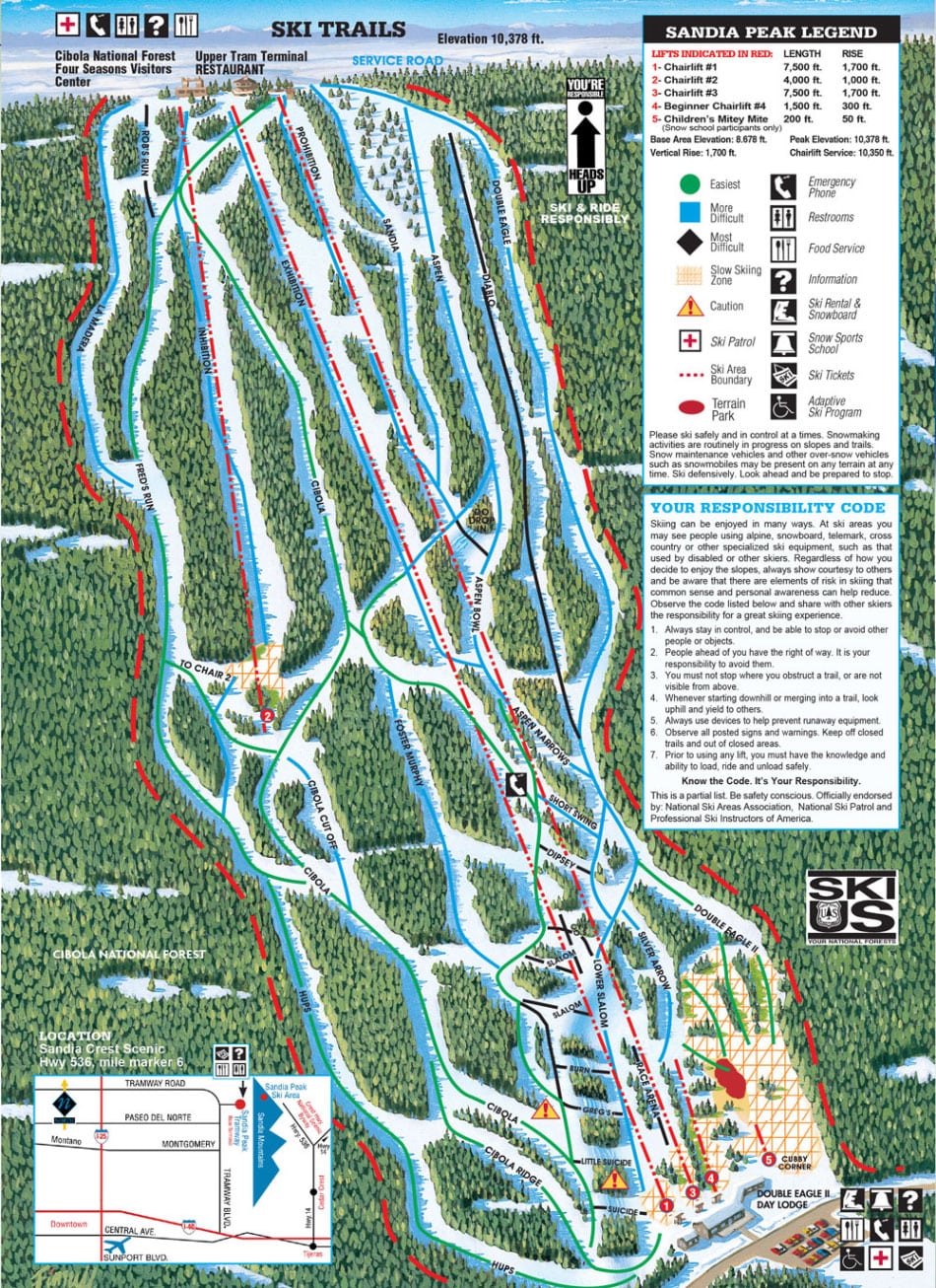 sandia peak trail map