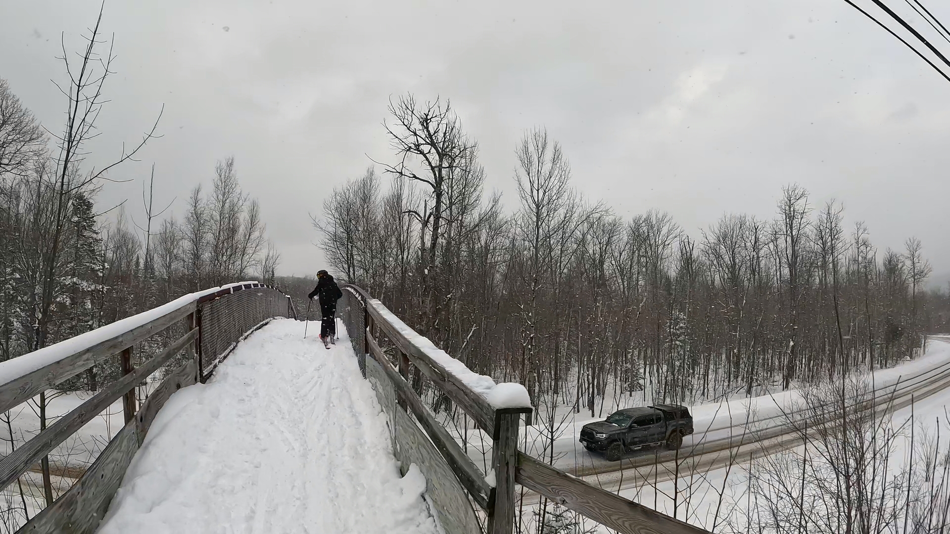 A ski bridge!