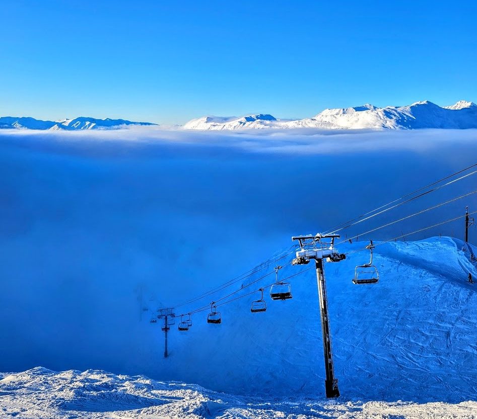 clouds chairlift