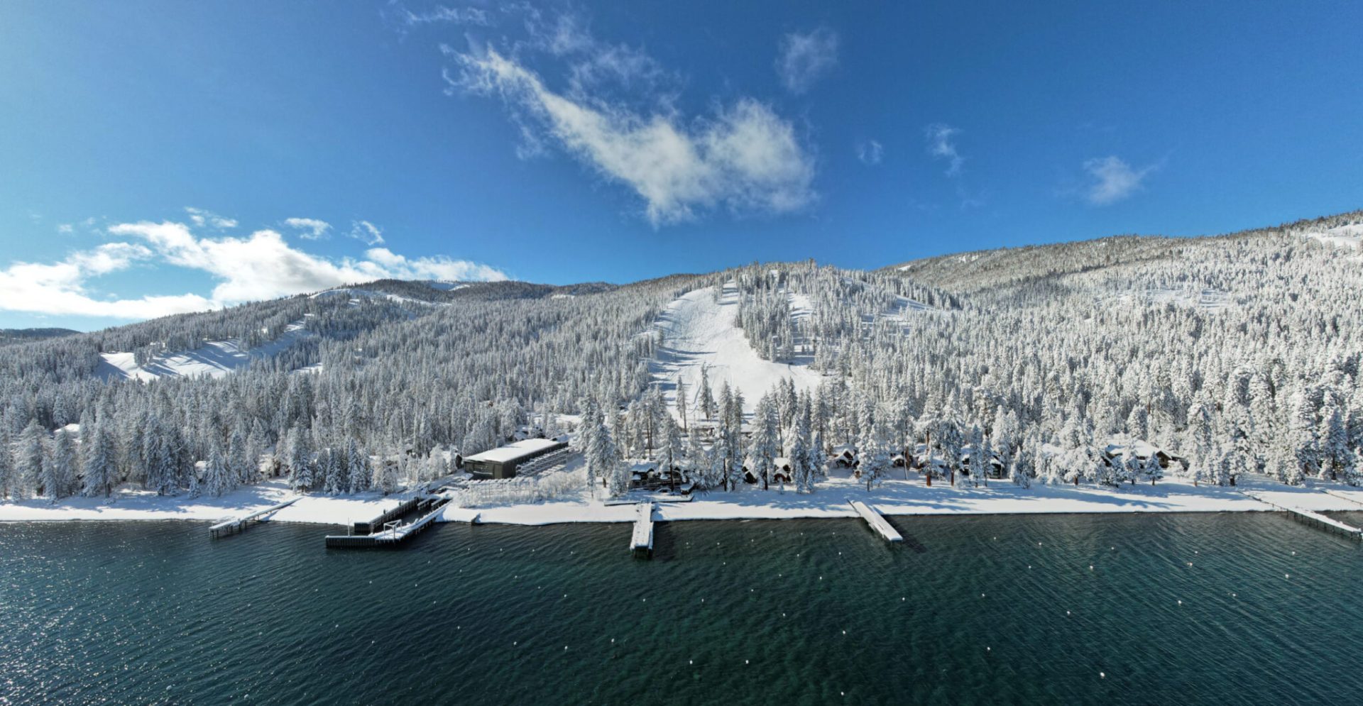 A view of Homewood Mountain Resort from Lake Tahoe. Photo Credit: Homewood Mountain Resort
