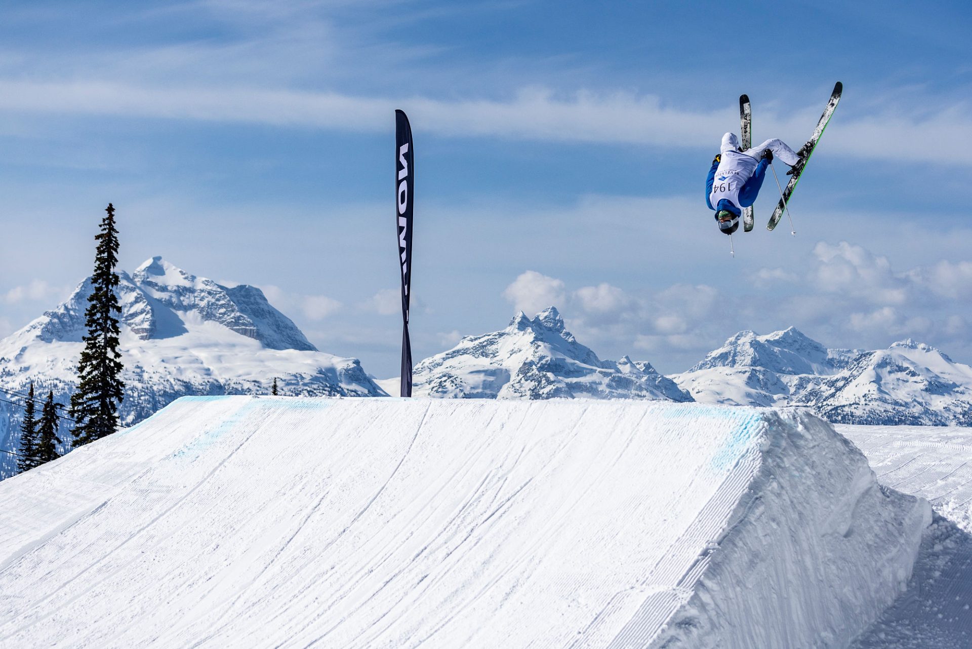 Skier gets big air at Revelstoke, BC