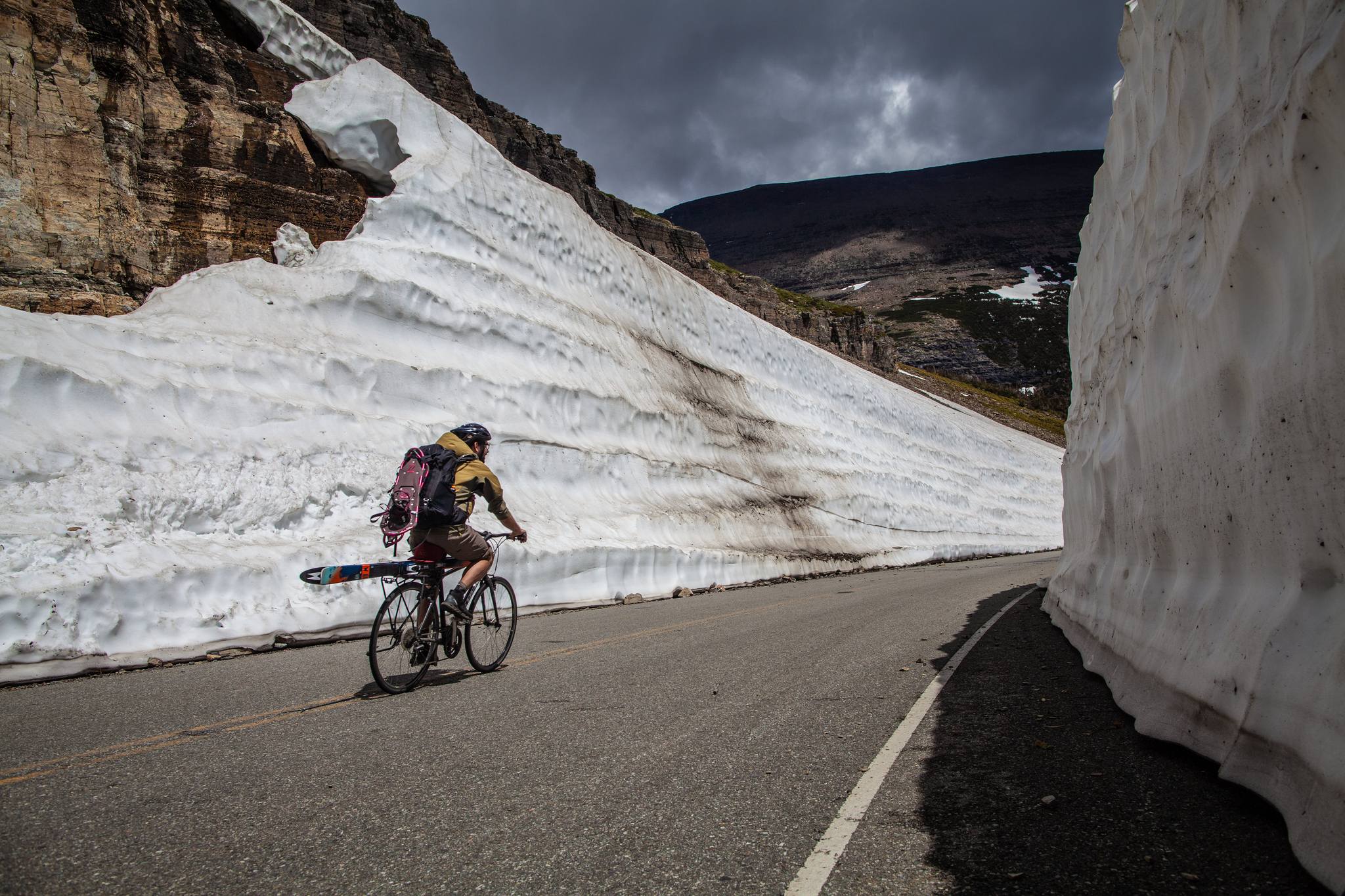 Going-to-the-sun road in glacier national park is now open to cyclists